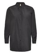 Sc-Netti Tops Shirts Long-sleeved Black Soyaconcept