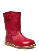 Boots - Flat - With Zipper Vinterstøvletter Pull On Red ANGULUS