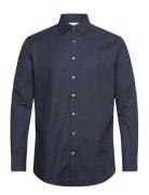 Slhslimdetail Shirt Ls Classic Noos Tops Shirts Casual Navy Selected H...