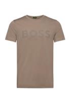 Tee Active Sport T-shirts Short-sleeved Brown BOSS