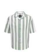 Onstes Rlx Ctn Slub Stripe Ss Shirt Noos Tops Shirts Short-sleeved Gre...