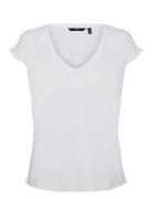 Vmfilli Ss V-Neck Tee Noos Tops T-shirts & Tops Short-sleeved White Ve...