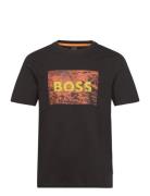 Te_Building Tops T-shirts Short-sleeved Black BOSS