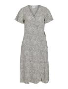 Vilovie S/S Wrap Midi Dress/Su - Noos Knelang Kjole Beige Vila