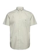 Reg Poplin Gingham Ss Shirt Tops Shirts Short-sleeved Green GANT