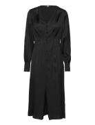 Logo Jacquard Shirtdress Knelang Kjole Black Karl Lagerfeld