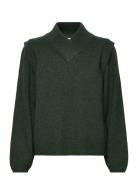 Sinna Detail Knit Top Tops Knitwear Jumpers Green NORR