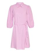 Mschcedrica Abiella 3/4 Shirt Dress Kort Kjole Pink MSCH Copenhagen