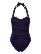 Scallop Halter Bs O Badedrakt Badetøy Navy Hunkemöller