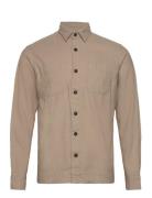 Jjlogan Autumn Solid Shirt Ls Ger Tops Shirts Casual Beige Jack & J S