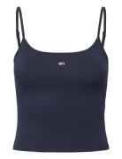 Tjw Crp Essential Strap Top Tops T-shirts & Tops Sleeveless Navy Tommy...