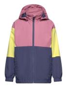 Jacket - Colorblock Tynn Jakke Skalljakke Multi/patterned Color Kids