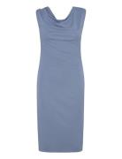Cutout Jersey Off-The-Shoulder Dress Knelang Kjole Blue Lauren Ralph L...