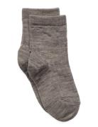 Wool Rib Socks Sokker Strømper Grey Mp Denmark