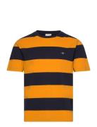 Bar Stripe Ss T-Shirt Tops T-shirts Short-sleeved Orange GANT