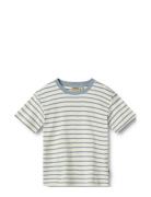 T-Shirt S/S Fabian Tops T-shirts Short-sleeved Blue Wheat