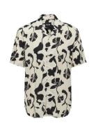 Onsdash Life Reg Visc Aop Ss Shirt Noos Tops Shirts Short-sleeved Crea...