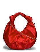 Satin Handbag Bags Top Handle Bags Red Mango