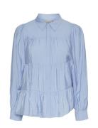 Pala Ls Shirt S. Noos Tops Blouses Long-sleeved Blue YAS