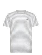 Shield Stripe Pajama T-Shirt Tops T-shirts Short-sleeved Grey GANT