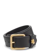 Logo-Keeper Leather Belt Belte Black Lauren Ralph Lauren
