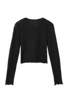 Nlfralma Ls Crop Top Tops T-shirts Long-sleeved T-shirts Black LMTD