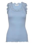 Rwbabette Sl U-Neck Long Lace Top Tops T-shirts & Tops Sleeveless Blue...