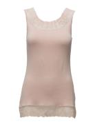 Florence Top Tops T-shirts & Tops Sleeveless Pink Cream