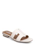 Loupe Flate Sandaler White Dune London