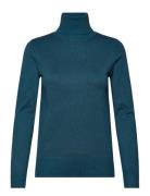 J2046, Milasz Rollneck Pullover Tops Knitwear Turtleneck Blue Saint Tr...