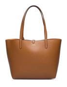 Faux-Leather Reversible Tote Bag Shopper Veske Brown Lauren Ralph Laur...