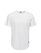 Onsmatt Longy Ss Tee Noos Tops T-shirts Short-sleeved White ONLY & SON...