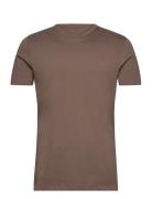 Tonic Ss Crew Tops T-shirts Short-sleeved Brown AllSaints