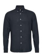 Douglas Linen Shirt-Classic Fit Designers Shirts Casual Navy Morris