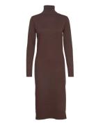 Milasz Roll Neck Long Dress Knelang Kjole Brown Saint Tropez