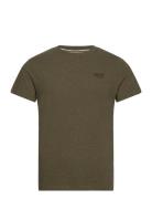 Essential Logo Emb Tee Tops T-shirts Short-sleeved Green Superdry