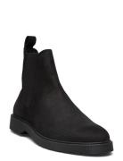 Slhtim Suede Chelsea Boot Støvletter Chelsea Boot Black Selected Homme