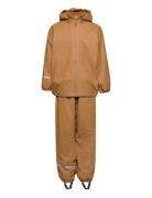 Rainwear Set Lining -Pu Outerwear Rainwear Rainwear Sets Brown CeLaVi