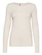 Sc-Marica Tops T-shirts & Tops Long-sleeved Cream Soyaconcept