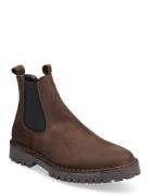 Slhricky Nubuck Chelsea Boot B Støvletter Chelsea Boot Brown Selected ...