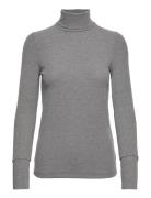 Nubowie Rollneck Rib Tops T-shirts & Tops Long-sleeved Grey Nümph