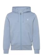 Double-Knit Full-Zip Hoodie Tops Sweat-shirts & Hoodies Hoodies Blue P...