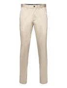 Sateen Stretch Slim Chino Bottoms Trousers Chinos Beige Calvin Klein