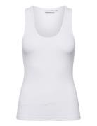 Modal Rib Tank Tops T-shirts & Tops Sleeveless White Calvin Klein