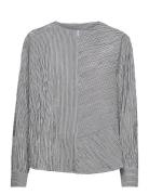 Crinckle Pop Fleur Shirt Tops Shirts Long-sleeved Grey Mads Nørgaard