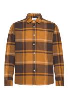 Jeremy Flannel Shirt Tops Shirts Casual Brown Les Deux