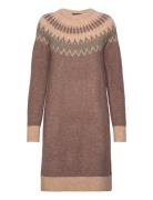 Vmsim Ls Nordic Dress Ga Rep Lcs Dresses Knitted Dresses Brown Vero Mo...