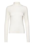 Joline T-Neck Tops Knitwear Turtleneck White Basic Apparel