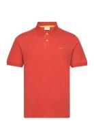 Reg Contrast Pique Ss Polo Tops Polos Short-sleeved Orange GANT
