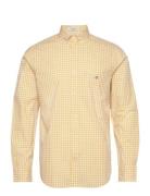 Reg Classic Poplin Gingham Shirt Tops Shirts Casual Yellow GANT